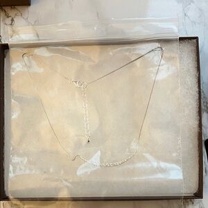 Silpada Alive Sterling Silver CZ Chain Adjustable 16-18 Inches Necklace